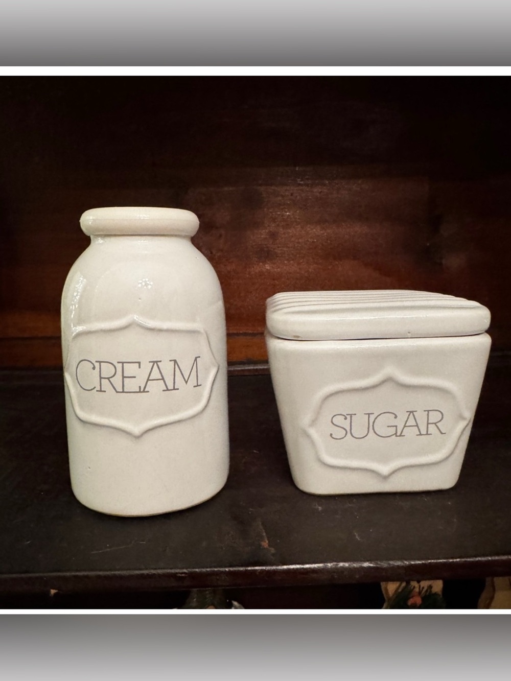 Threshold White Ceramic Cream and Sugar Set
